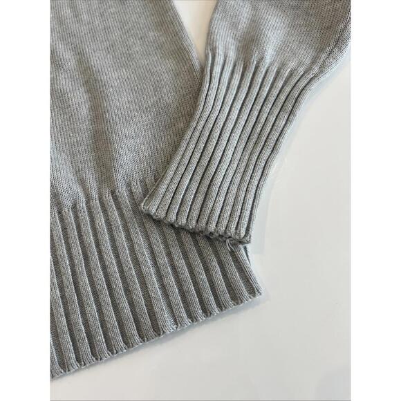 DJERF Avenue Knitted Zip Hoodie Light Grey Size M - Picture 2 of 8